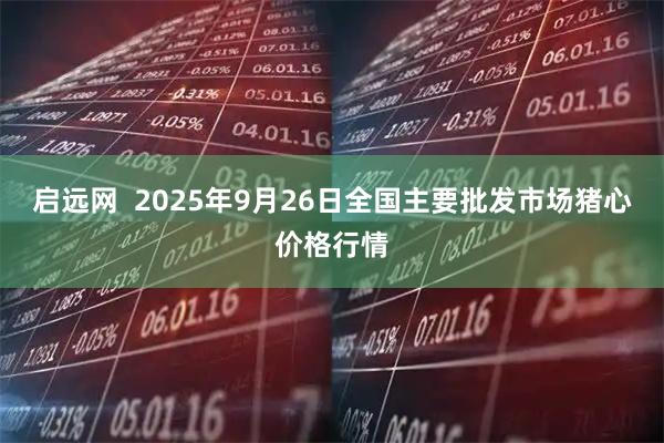 启远网  2025年9月26日全国主要批发市场猪心价格行情