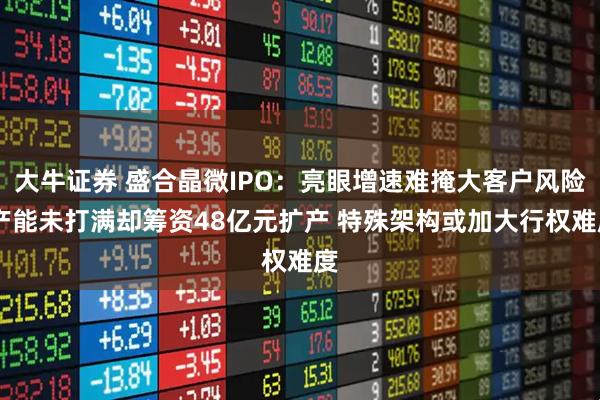 大牛证券 盛合晶微IPO：亮眼增速难掩大客户风险 产能未打满却筹资48亿元扩产 特殊架构或加大行权难度